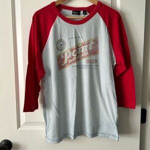 Super soft Point Beer 3/4 length sleeve baseball style t-shirt